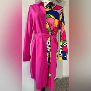 SHEIN Vibrant Pink and Multicolor Dress size 8